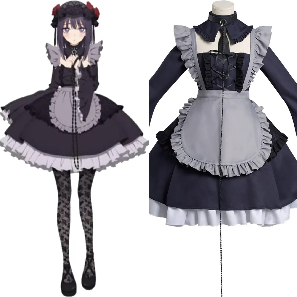 

Anime My Dress Up Darling Marin Kitagawa Cosplay Costume Maid Dress Kimono Lolita Outfits Halloween Carnival Suit