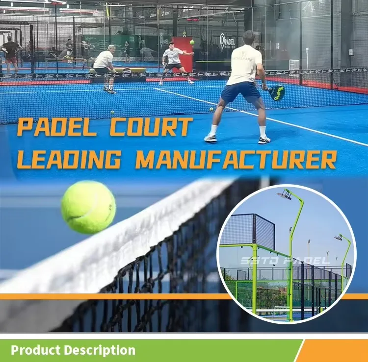Фото XTZPADEL Уличный панорамный корт для падела на заказ, полный комплект, теннисный корт-клетка, профессиональные инфраструктуры для корта для сквоша №4