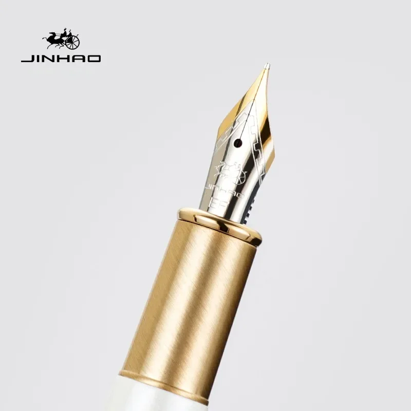 Фото Перьевая ручка Jinhao 2025 со змеиным зажимом, элегантные роскошные ручки для письма и каллиграфии, чернильная ручка M F EF, офисные школьные принадлежности, канцелярские принадлежности №5