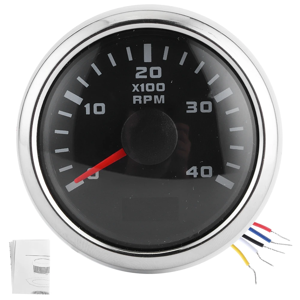 

Цифровой тахометр 52 мм 4K RPM ЖК-дисплей измеритель времени Водонепроницаемый для автомобиля яхты мотоцикла цифровой тахометр