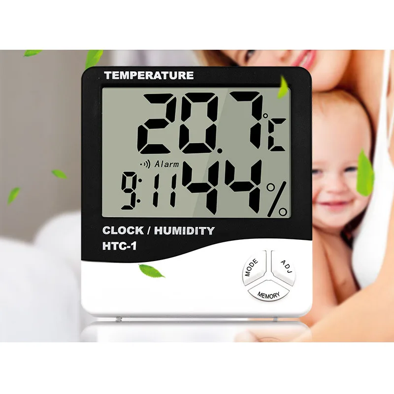 indoor room lcd electronic temperature humidity meter digital thermometer hygrometer weather station alarm clock htc 1 free global shipping