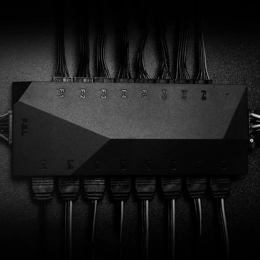 ID-охлаждение HA-02 ARGB Hub PWM контроллер вентилятора с питанием 8 Way 5V 3 Pin для домашнего