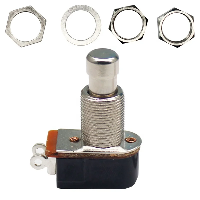 2PIN SPST Мгновенный Мягкий сенсорный Переключатель педаль для электрогитары ножной