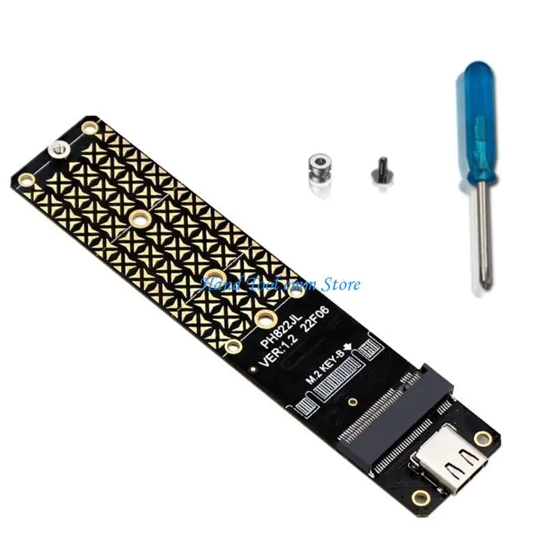 Фото H37F M.2 B SSD-адаптер USB 3.2 Карта расширения JMS580 TYPE C Карта расширения 10 Гбит/с для 2230/2242/2260/2280 №3