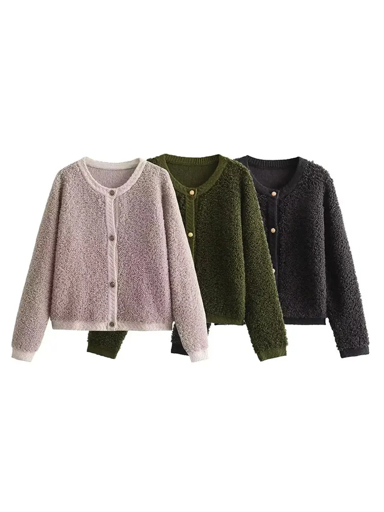 Nlzgmsj TRAF 2023 Новые Осенние Женские однотонные модные короткие пальто из