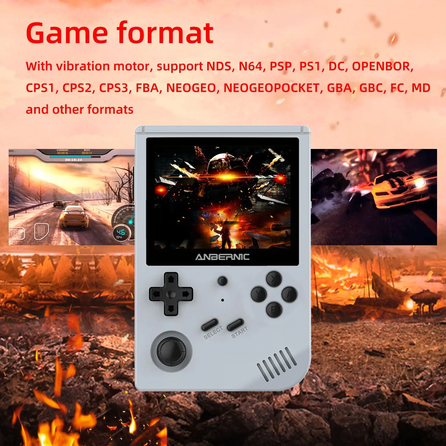 

Портативная игровая консоль RG351V, ретро-консоль с 3,5 дюймовым IPS экраном, встроенным Wi-Fi, PS1, портативная игровая консоль, эмулятор, подарок для...