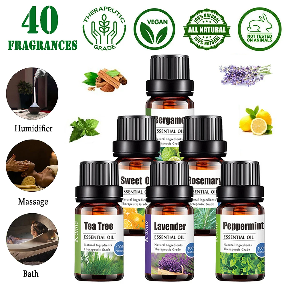 

Mineraali 10ml Pure Essential Oil Aromatherapy Diffusers Lavender Lemons Oils Relieve Stress Humidifier Fragrance Air Freshening