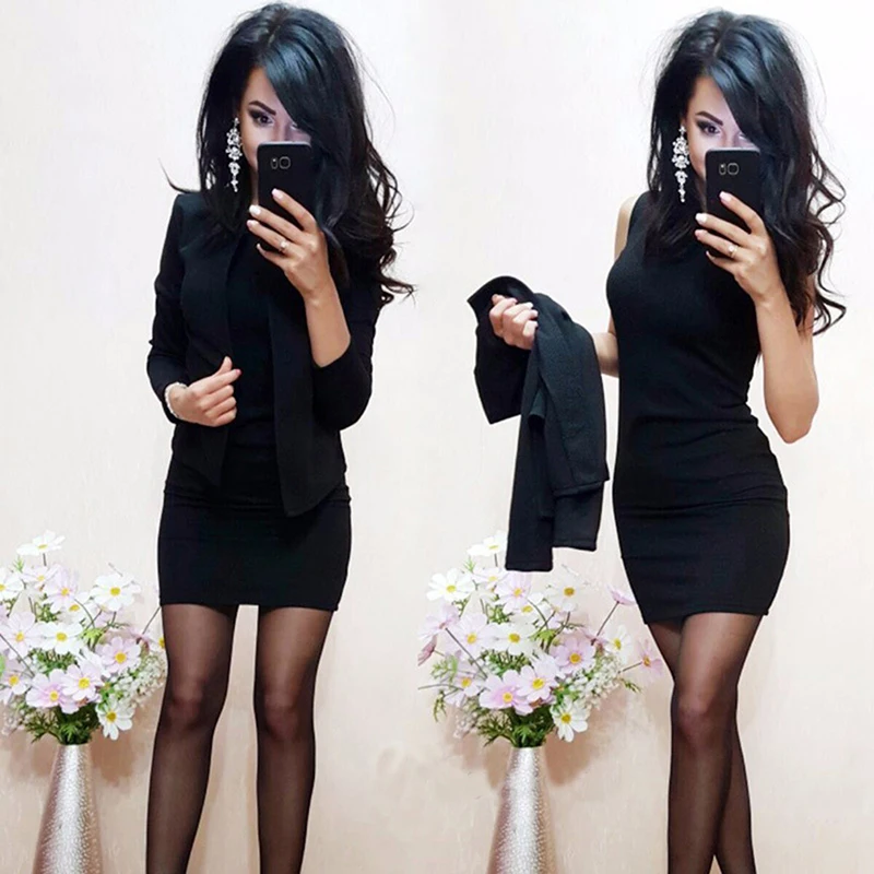 

Elegant Blazer Dress Suits Women Business Work Uniform Office Lady Professional Two Piece Set Suit Dress Female Fashion 2022