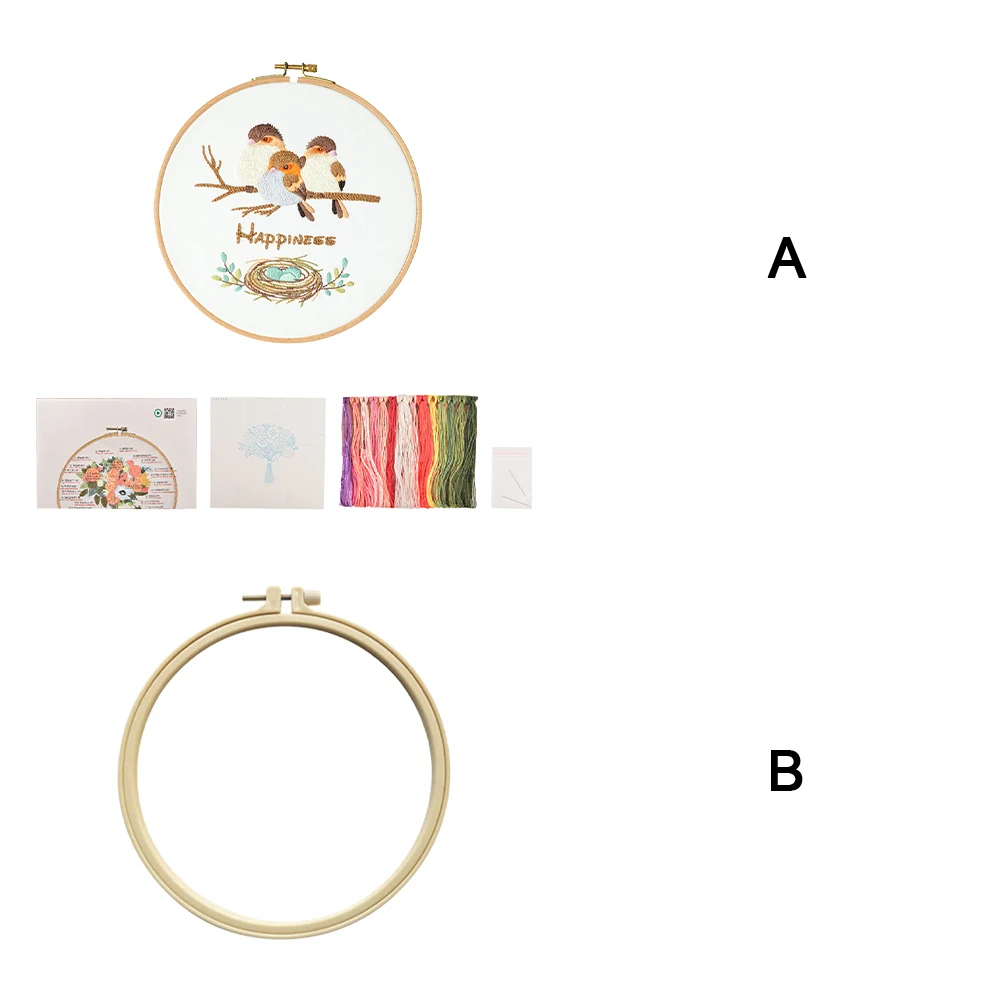 Стартовый набор для вышивания с рисунком птицы нить сделай сам тканевая игла