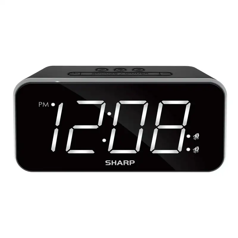 

Alarm with Jumbo Easy to Read 1.8” White LED Display, SPC736A Azan clock islamic muslim Alarm clocks Digital calendar Led cloc