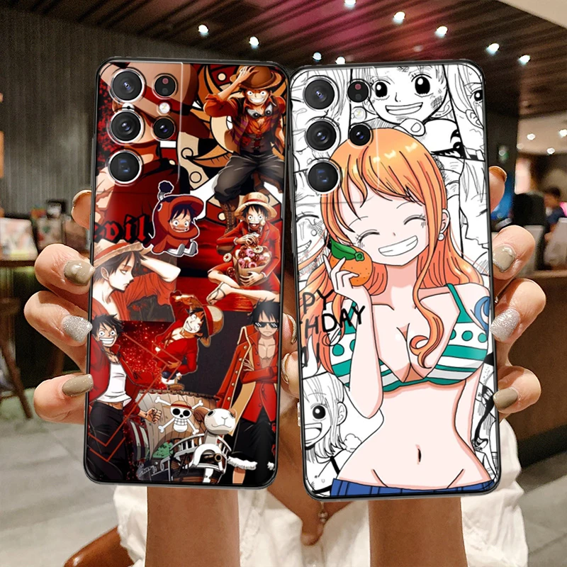 

Japan One Piece Bandai Anime Phone Case For Samsung Galaxy S22 S21 S20 Ultra FE 5G S22 S10 10E S9 Plus Funda Coque Carcasa Soft