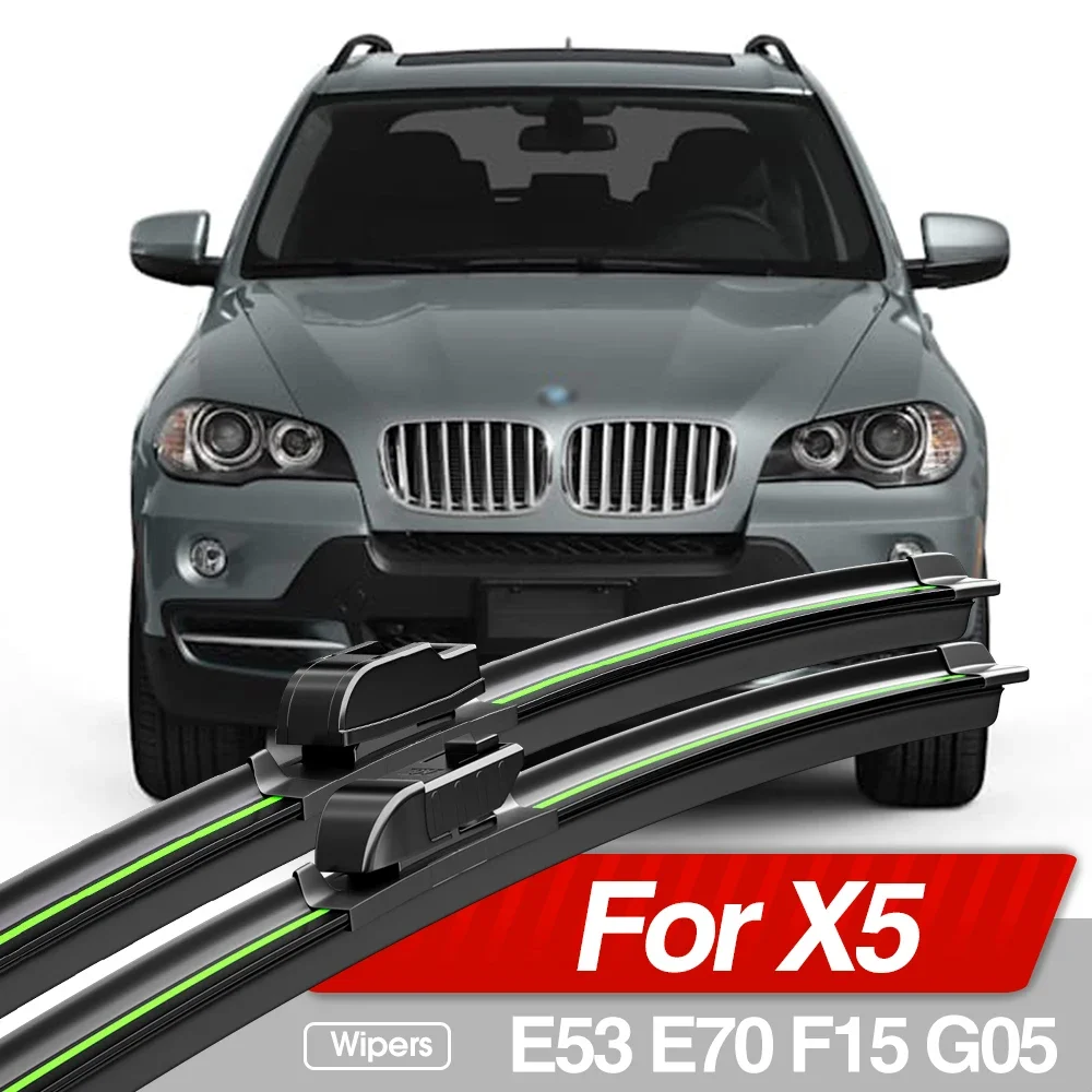 For BMW X5 E53 E70 F15 G05 2000-2023 Front Windshield Wiper Blades 2pcs Windscreen Window Accessories 2010 2014 2015 2016 2020