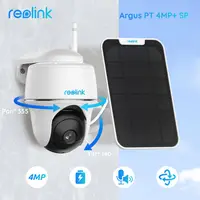 Reolink Argus PT 4MP Solar Panel 2K WiFi Camera PT Rechargeable Battery/Solar Powered Smart Detection Outdoor Security Camera