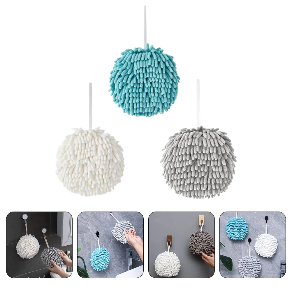 

Towel Hand Kitchen Hanging Bathroom Towels Chenille Microfiber Set Soft Drying Dry Cleaning Cloth Quick Absorbent Bath Dish Wipe