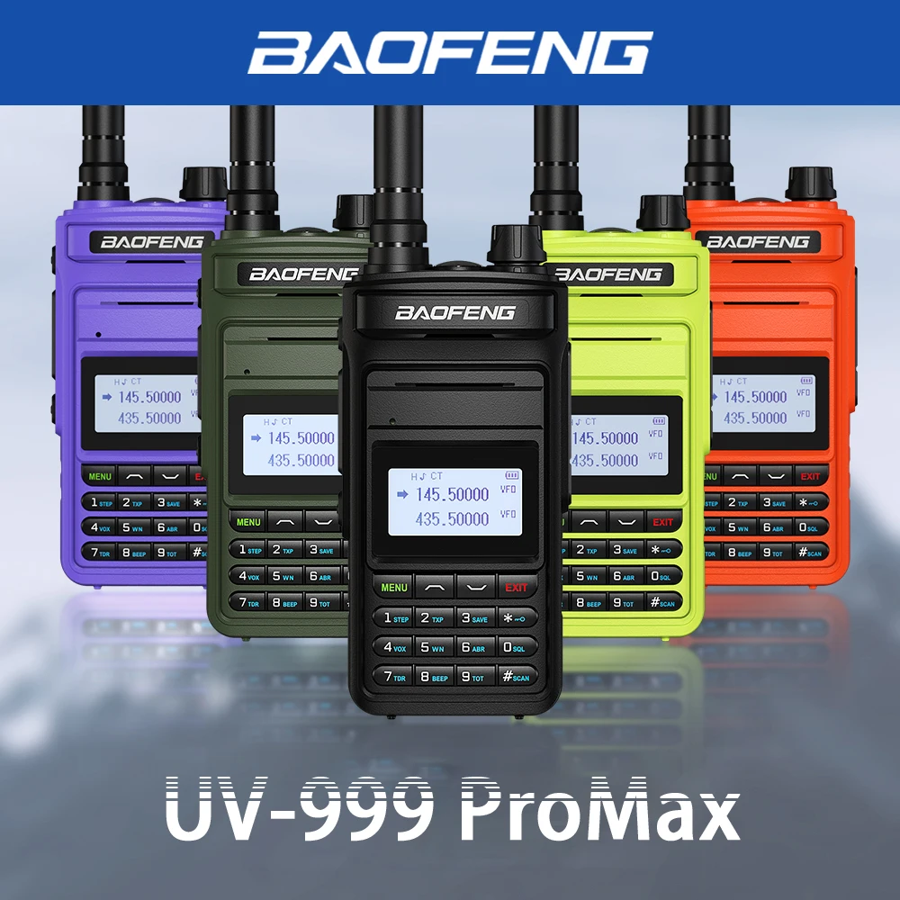 Tanie 2022 Baofeng UV-999 ProMax 10W Daleki Zasięg Walkie Talkie Dwuzakresowy Przenośny CB Ham Radia Nadajnik FM Dwukierunkowe Radio UV5R UV13