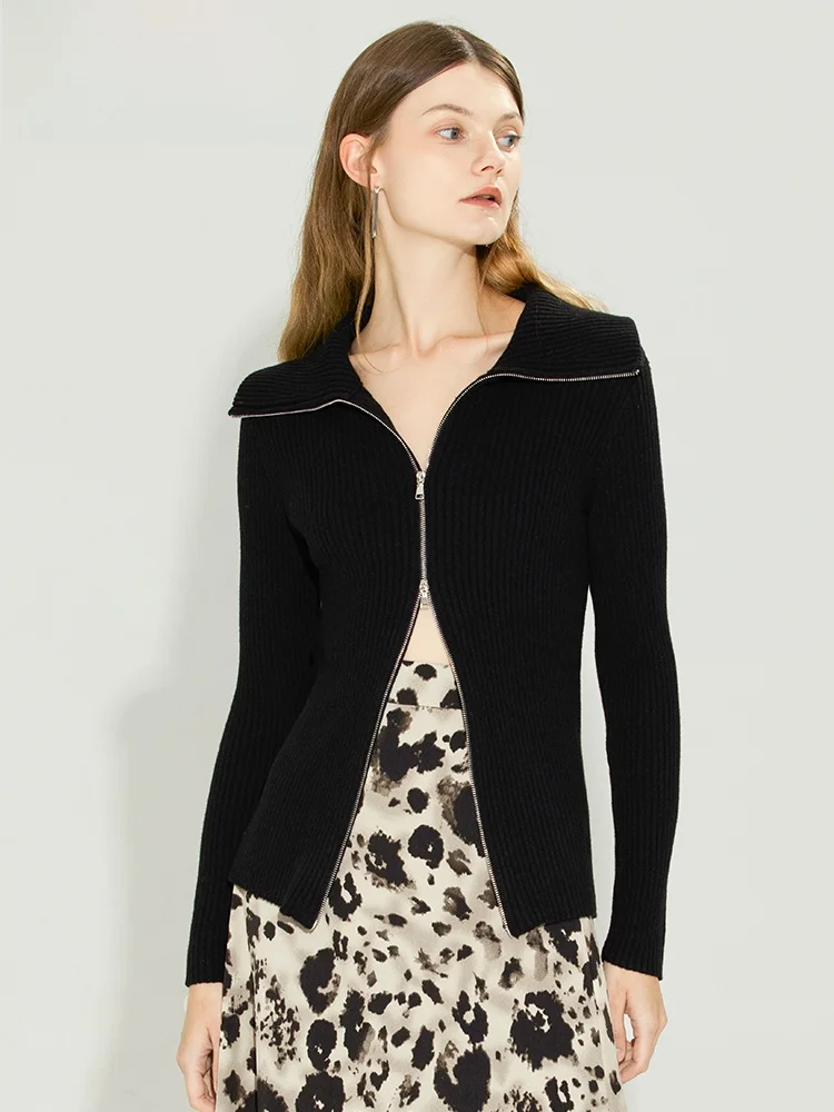 Lavinia вязаный кардиган с лацканами женский свитер на весну и осень новый флисовый