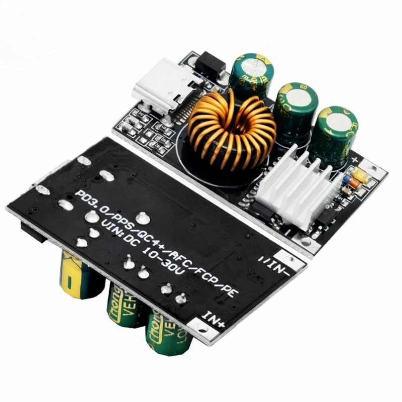 Фото PD3.0/PPS/QC4.0DIY Быстрое зарядное устройство DC 10-30В 30Вт, понижающий модуль для экстренной зарядки мобильного телефона №1