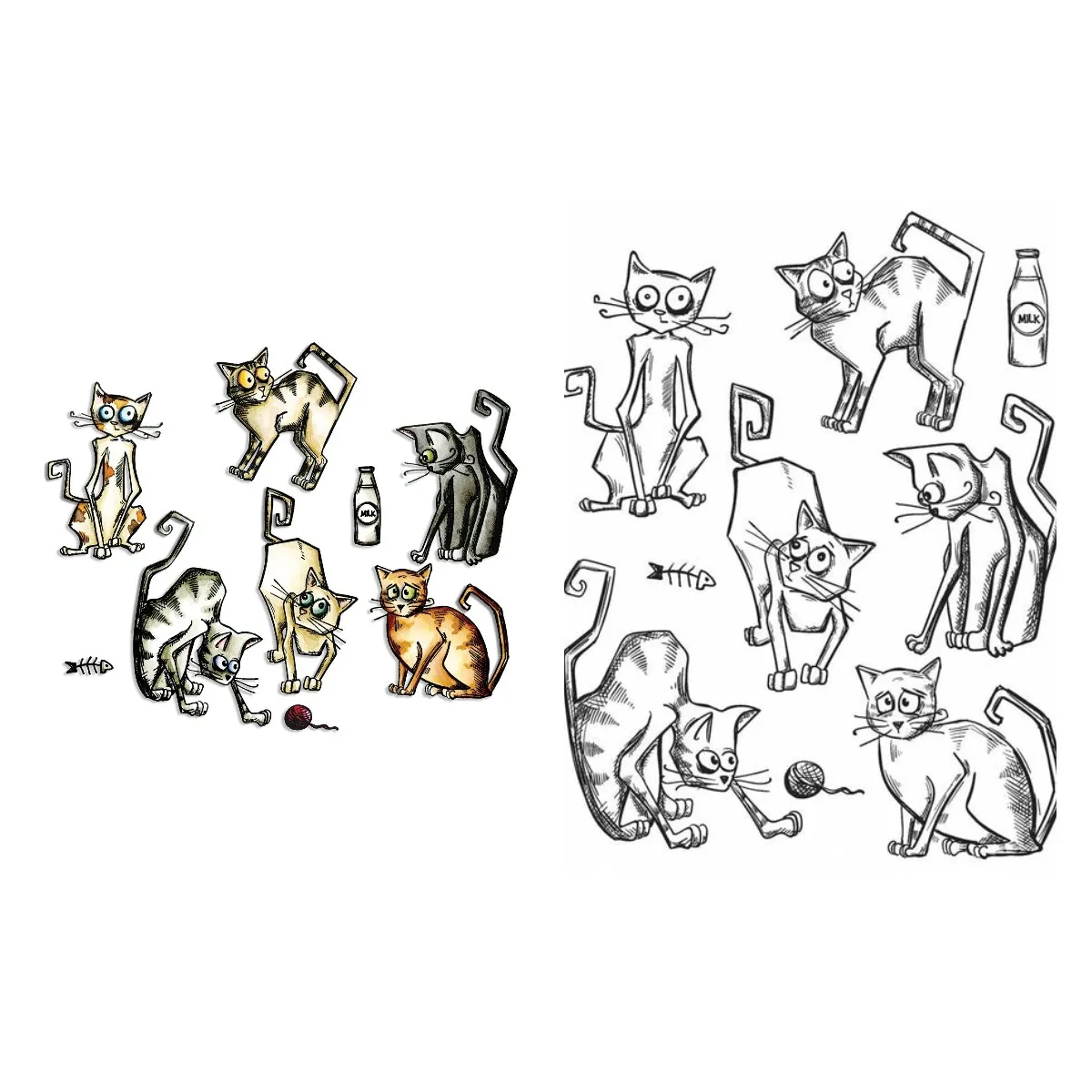 

Cat Metal Cutting Dies StampsScrapbook Embossed Paper Card Album Craft Template New For 2022 Arrive