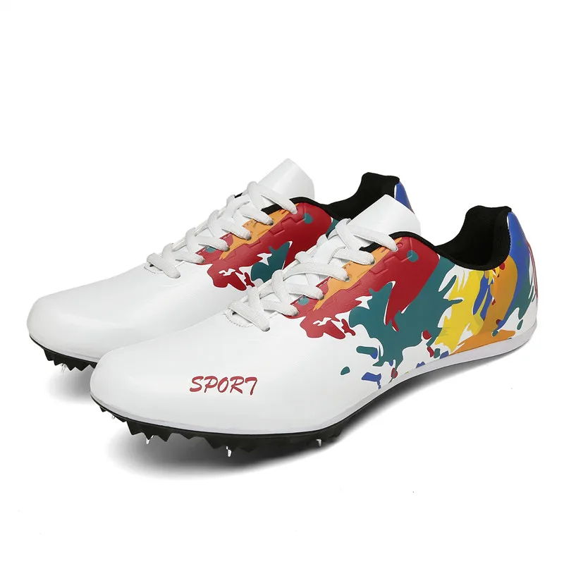 

DR.EAGLE Men Track Field Shoes Women Spikes Sneakers Athlete Running Training Lightweight Racing Match Spike Sport Shoes Size 46