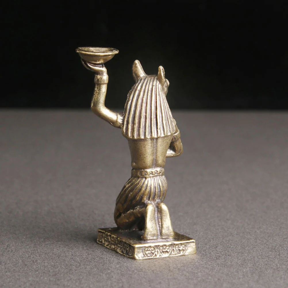 Латунная египетская статуя креативная фигурка Анубиса декор маленькое