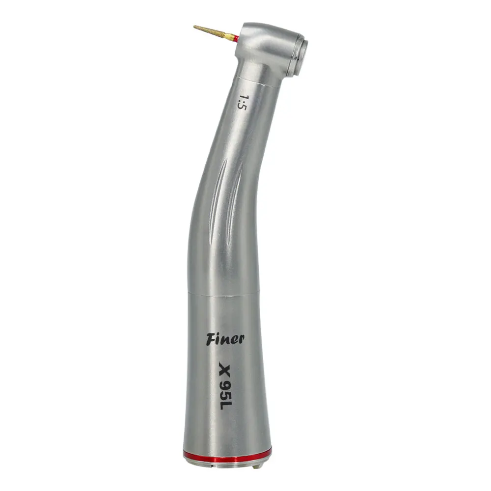 

Dental 1:5 Contra Angle Against Angulo Red Ring Speed Increasing Fiber Optic Counter Angle Handpiece fit NSK Ti Max X95L