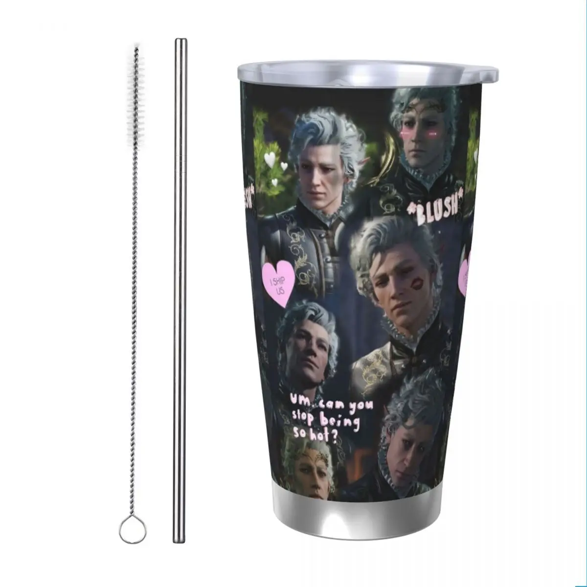 Коллажная кружка Baldur's Gate Astarion вакуумная Изолированная игровая кофейная чашка