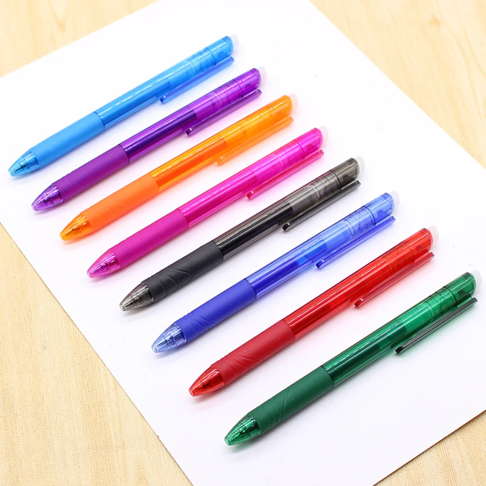 

8 Pcs Color Gel Pen Pens Students Bulk Ink Note Office Supplies 05 Erasable Plastic Kids 05mm Fine Point Child Ballpoint