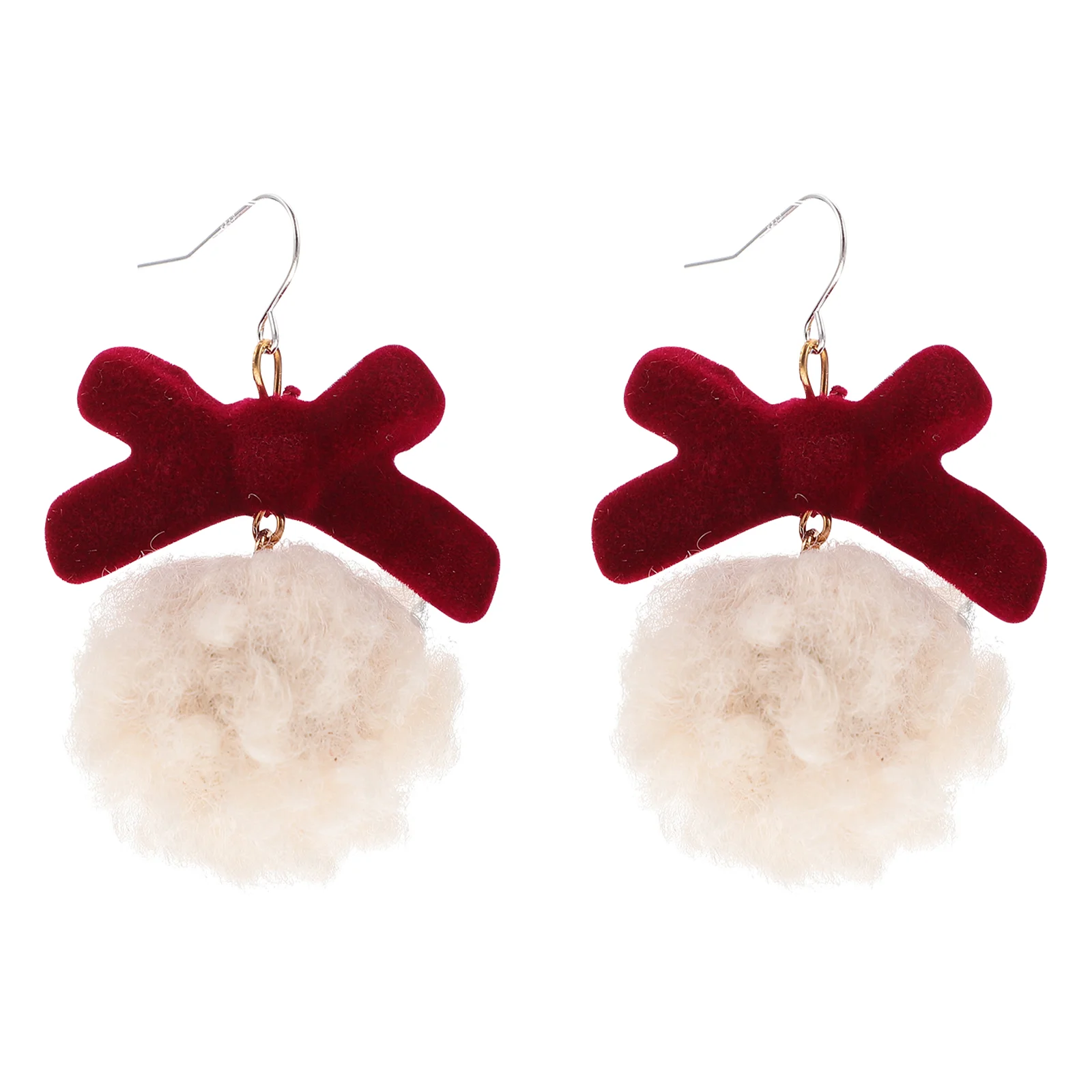 

1 Pair Xmas Style Earrings Decor Adorable Xmas Party Rings Lady Earrings
