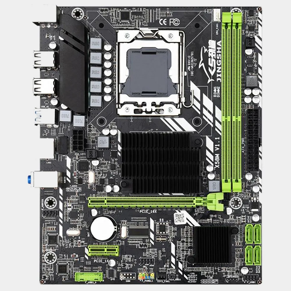 H58M Компьютерная материнская плата, поддерживающая процессор LGA1356, 1366-контактный процессор Xeon CPU X5650 5670 полный набор игровых материнских плат.