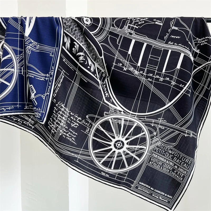 

Double-Sided Wool Blanekt Scarf Wraps for 2022 Women Winter Large Square Warm Shawl Poncho Cape Fashion Carriage Printed
