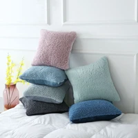 short plush sofa cushion cover home decoration pillow covers decorative super soft covers cushion throw pillows for car bedroom