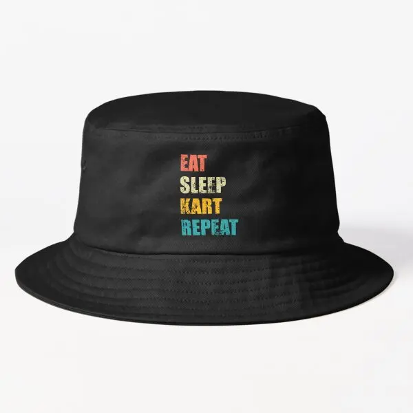 

Eat Sleep Kart Repeat Bucket Hat Bucket Hat Spring Hip Hop Mens Fishermen Sport Summer Boys Cheapu Fashion Caps Women Black