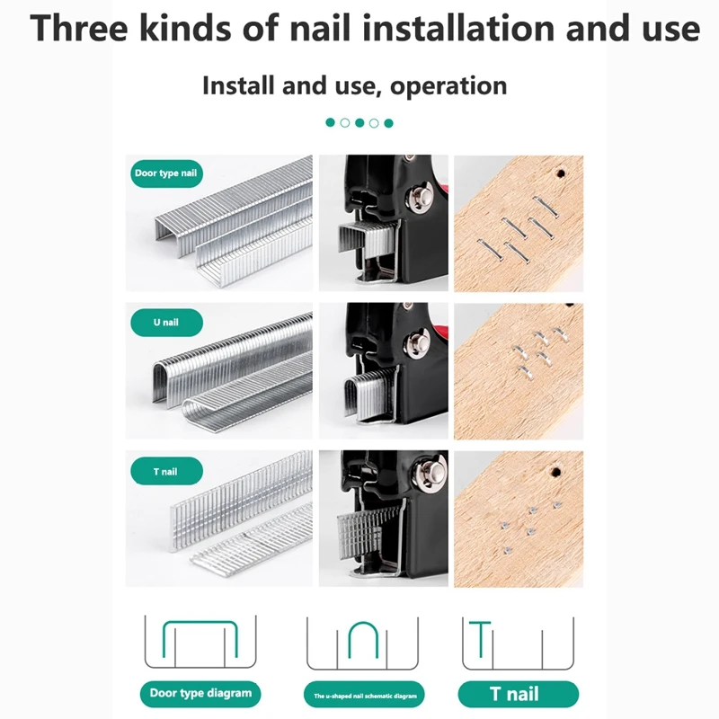 

Manual Nailing, Nailer, Woodworking Nailer, Three-Purpose U-Shaped Nailer, Staples, Manual Stapler, Hand Guard