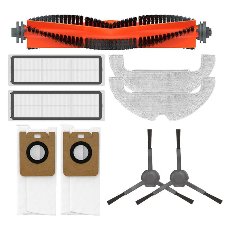 

For Dreame L10 PLUS/Z10 PRO Robot Vacuum Cleaner Parts Dust Bag HEPA Filter Side Brush Main Brush Mop Cloths