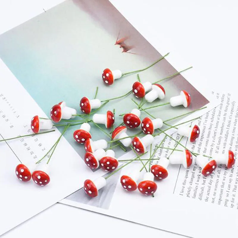 

Пластиковые Грибы, искусственные растения, «сделай сам», Подарочная коробка, свадебные аксессуары, рождественские фотореквизиты