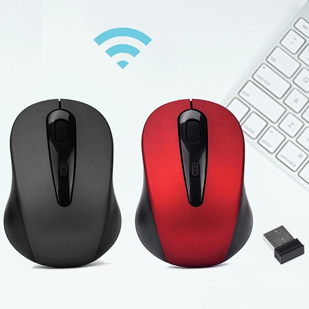 

2.4G 4D 1600DPI Wireless Optical Gaming Mouse red Portable Wireless Mouse 3000A Mini Adapter Plug And Play Mice For Laptop PC