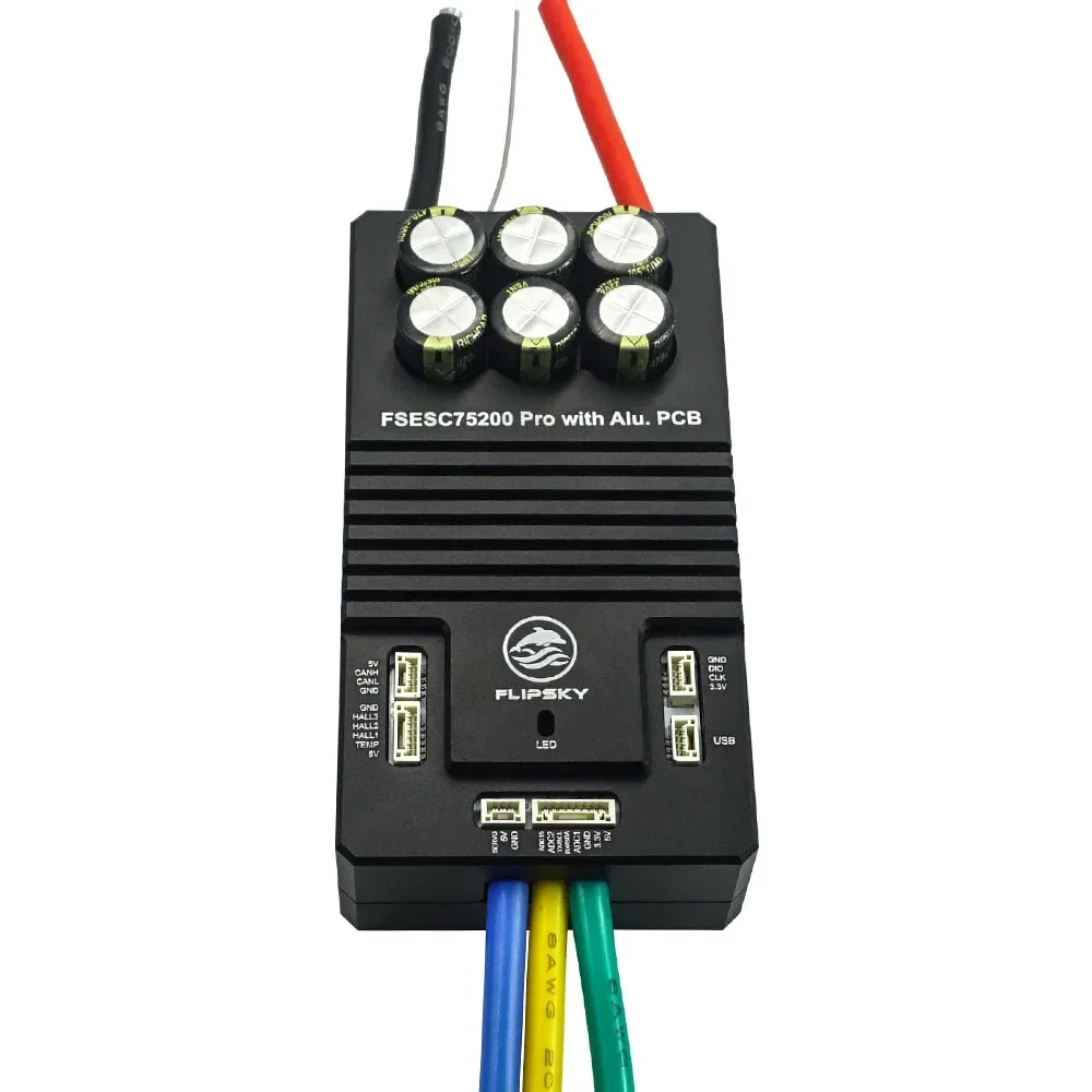 Фото Новый Flipsky 84V FSESC 75200 Pro: высокоточный контроллер на базе VESC с алюминиевой платой для серфбордов, боевых роботов, электровелосипедов и гидрофойлов №2
