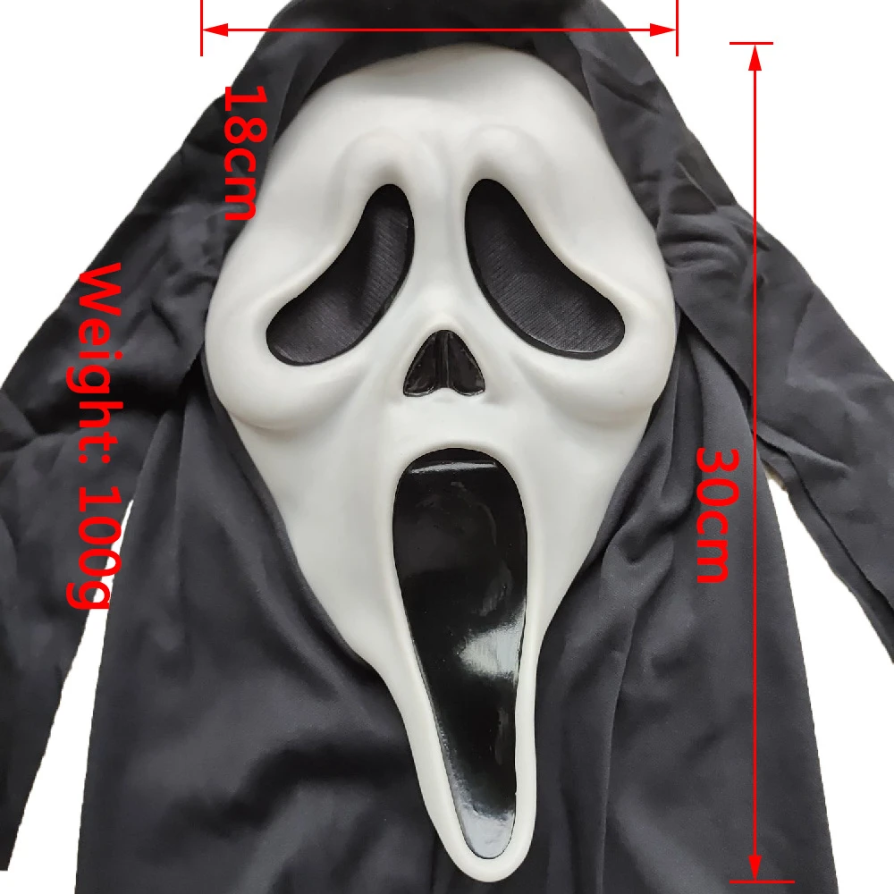 Movie Scream Billy Loomis Killer Halloween Party Horrible Scary Mask Hood Cosplay Costume PVC Masks Prop |
