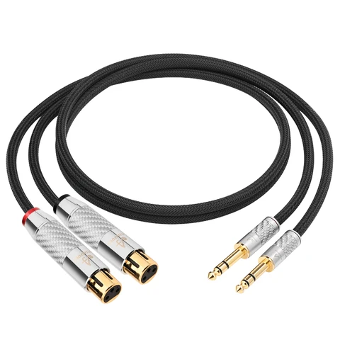 Высококачественный аудиокабель OCC от 6,5 мм до XLR «папа-мама» для усилителя динамика-микшера 6,5 мм штекер микрофонный аудиокабель