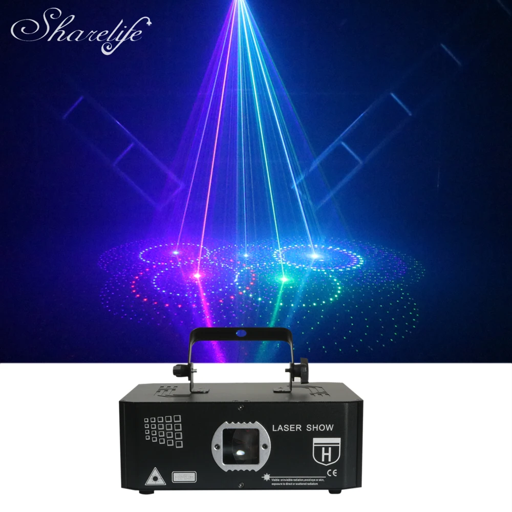 

Sharelife 10 in 1 RGB 3D Beam Gobos Effect Laser Lights DMX for Wedding DJ Show Karaoke Party Nightclubs Stage Lighting SK3