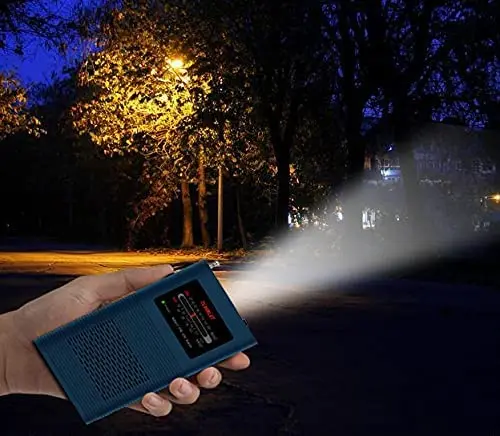 Карманный Портативный транзисторный радиоприемник AM FM мощный фонарик с питанием