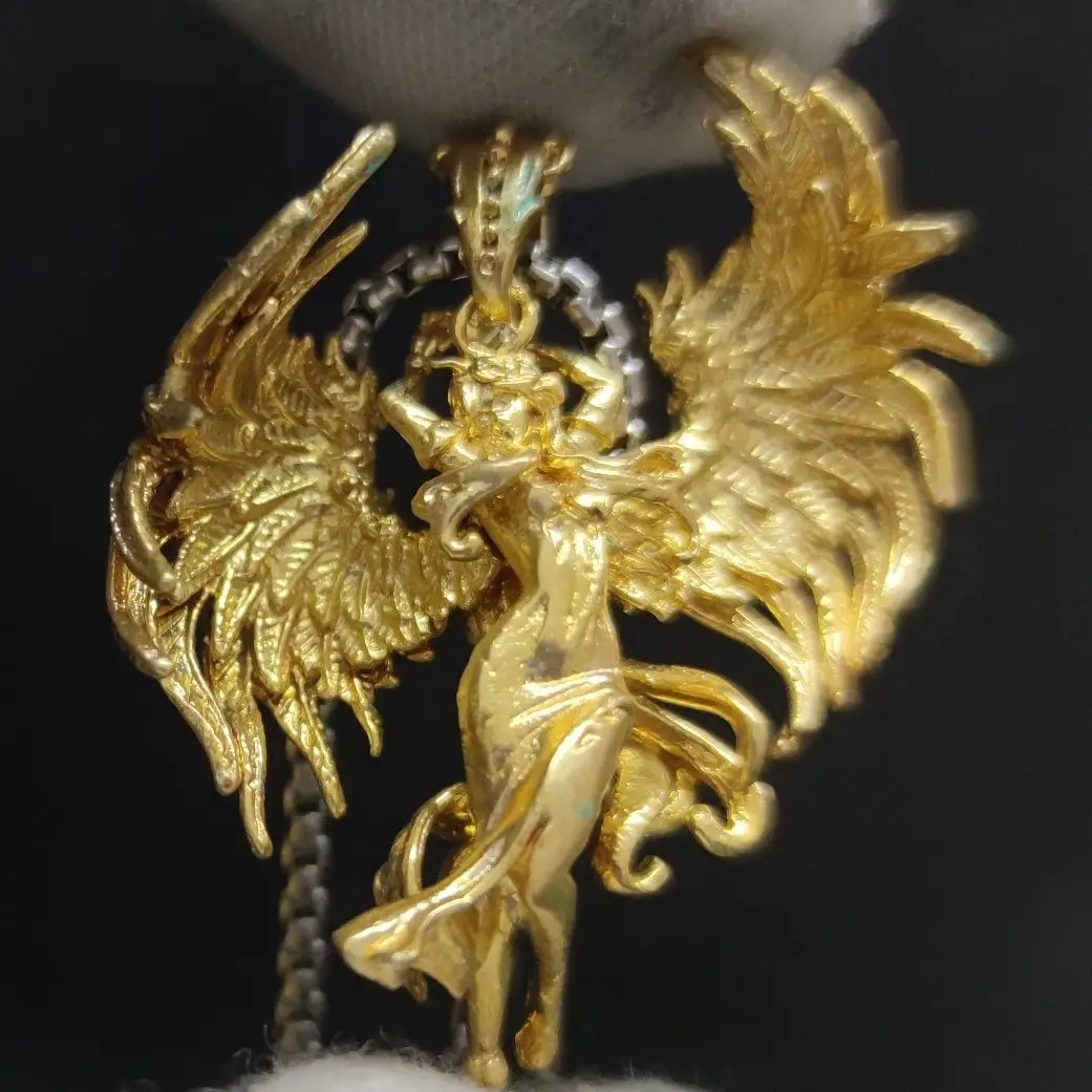 

Ожерелье из чистой меди с ангельскими крыльями, 4,5 см