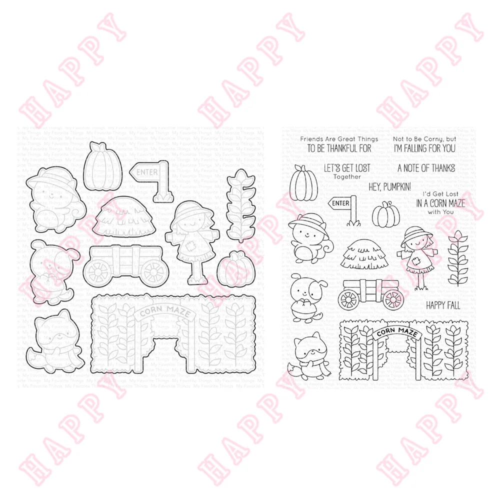 

Corn Maze Cuties Metal Cutting Dies And Stamps Scrapbook Diary Decoration Paper Craft DIY Greet Card Handmade Embossing Template
