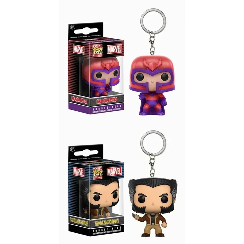 FUNKO С оригинальной коробкой BOBBLE-HEAD Pocket X-Men Magneto Брелок Фигурка Игрушки