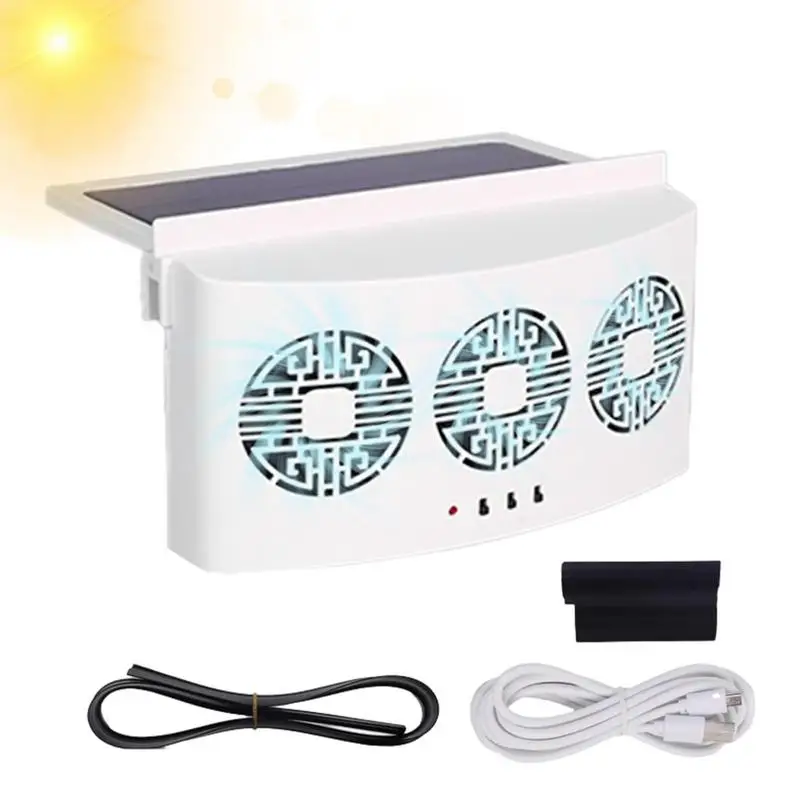 

Vehicle Solar Exhaust Fan Solar Powered Car Ventilator Fully Automatic Fan Cool Down Your RV SUV Car Side Window In Summer