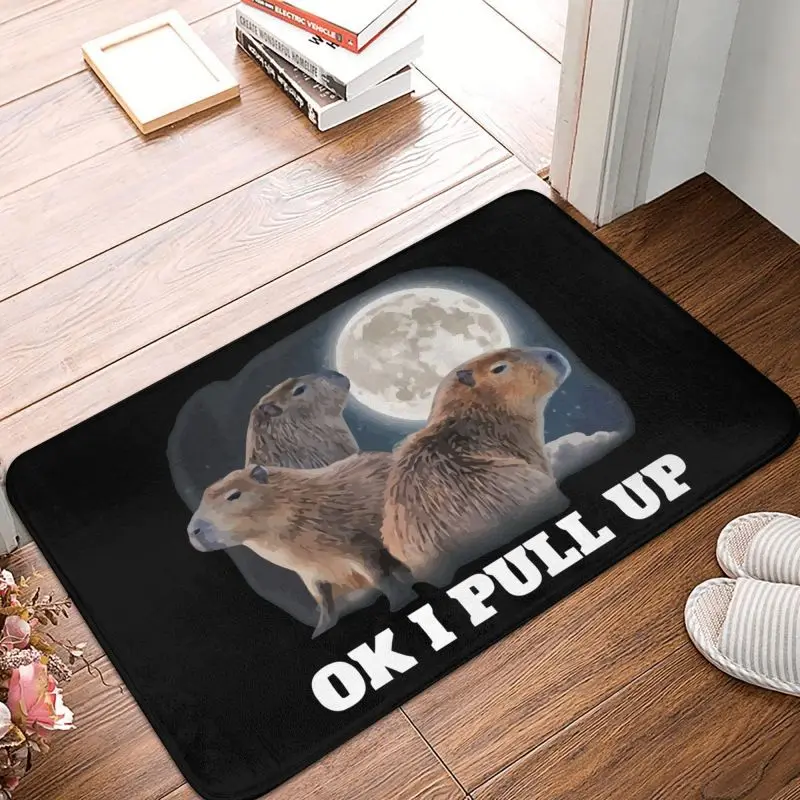 Коврик с капибарой на заказ нескользящий коврик для входа в ванную кухню