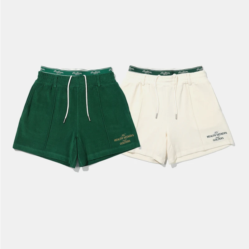 

Summer Golf Tennis Badminton Women Clothing Training Suit Wear Korean Style Luxury Master Bunny New High Waist Terry Shorts