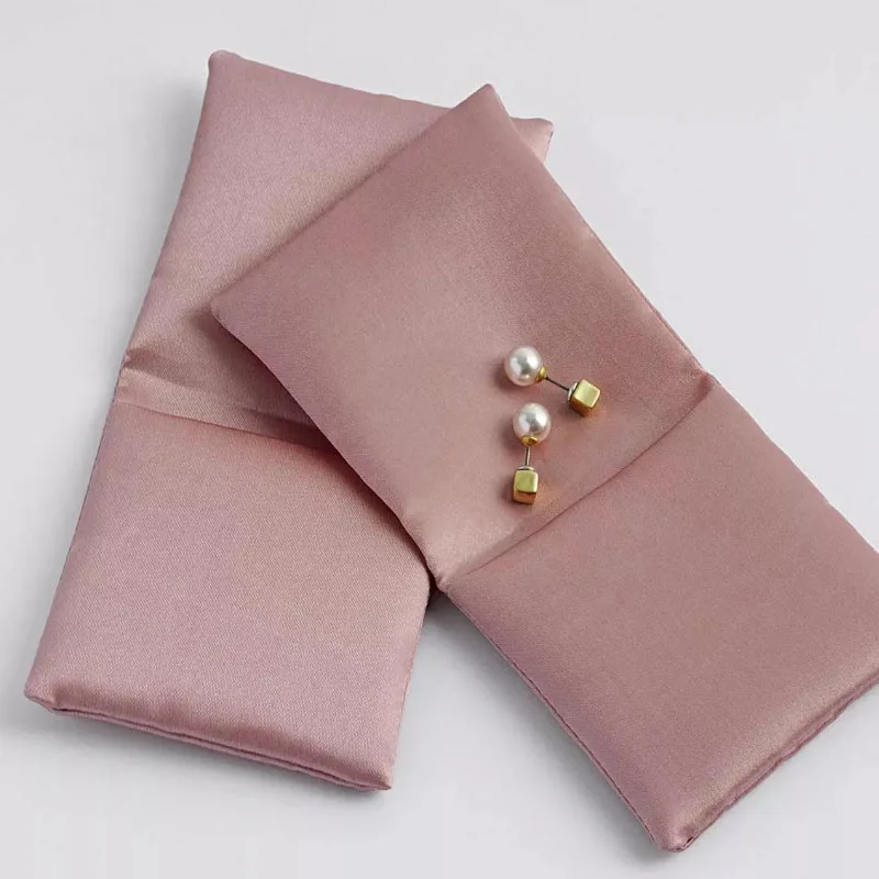 

Pink Silk Envelope Gift Bags 10x8cm 13x10cm 15x12cm 18x13cm Jewelry Logo Packaging Sack Flip Pouches