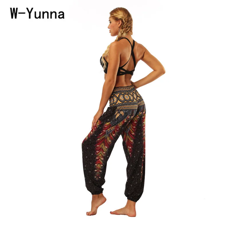 Женские летние брюки в богемном стиле W-Yunna эластичные леггинсы с широкими