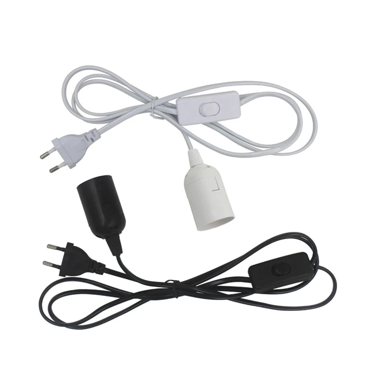 US AU UK EU to E27 Power Cord Screw Base Lamp Holder LED Pendant Light Head With 303 Switch Extent Cable 1.8m Bulb Socket